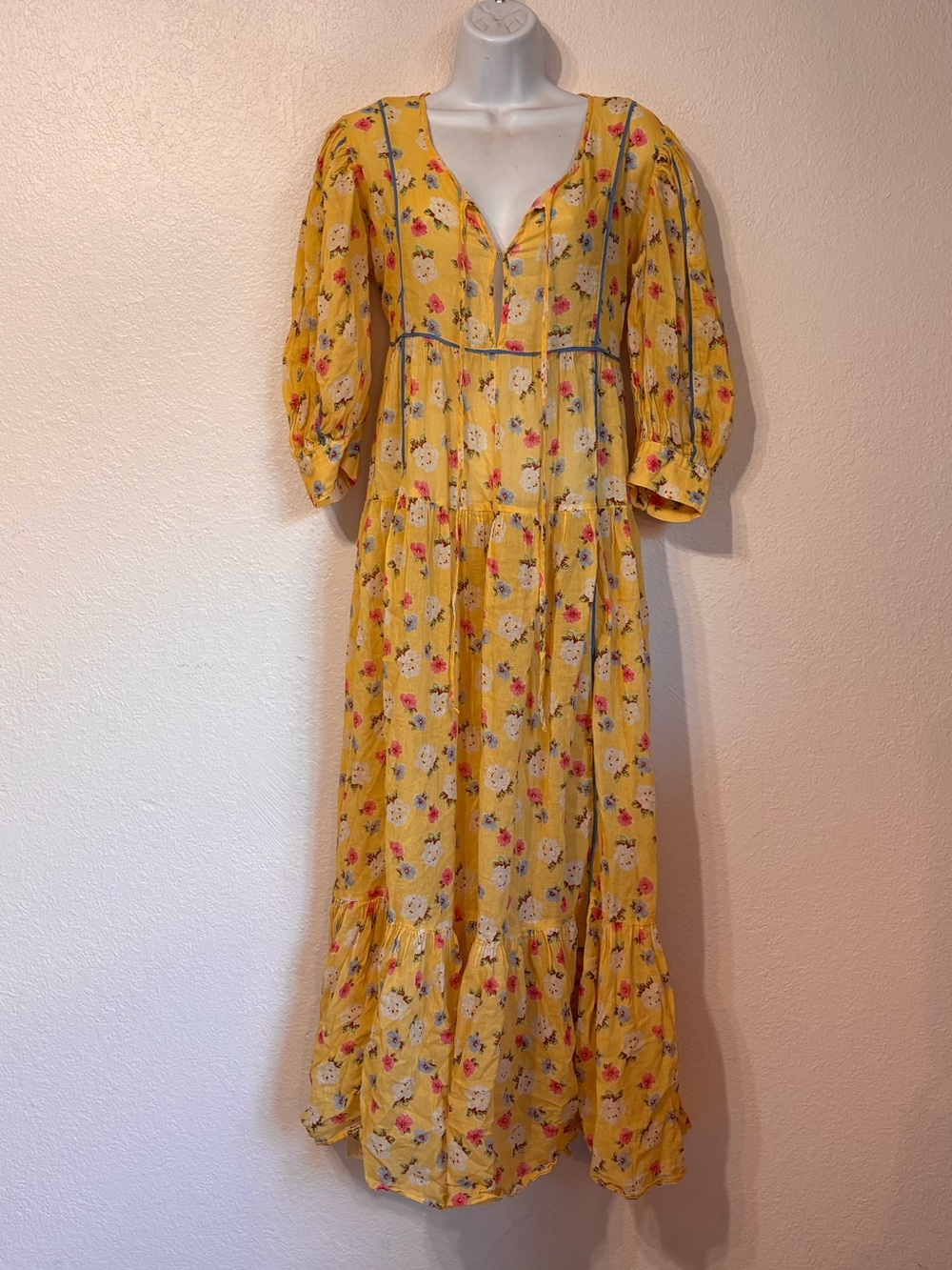 LoveShackFancy Cottagecore Floral Maxi Dress XS